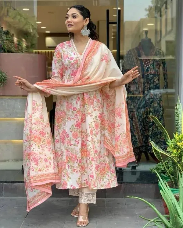 Peachy Keen | Solid Peach Daily Wear Cotton Kurti